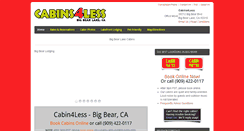 Desktop Screenshot of cabins4less.com