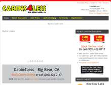 Tablet Screenshot of cabins4less.com